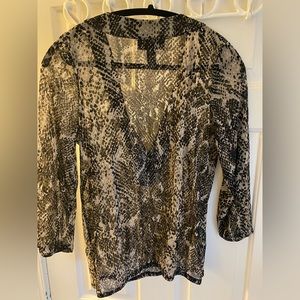 INC snakeskin pattern sparkly top